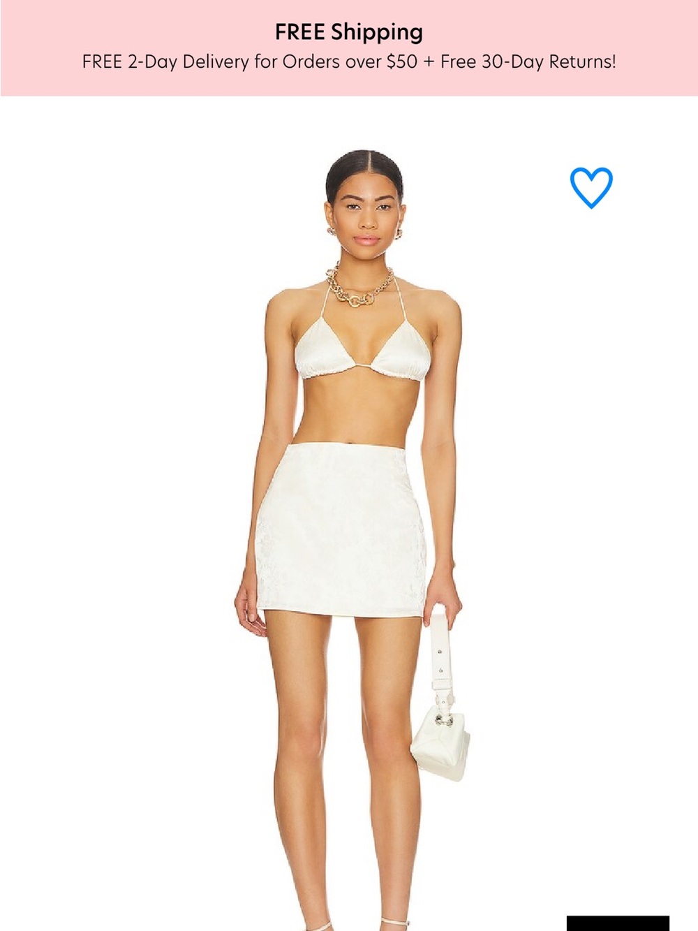 NBD Cream Lace Mini Skirt Set — Bralette & Mini Skirt